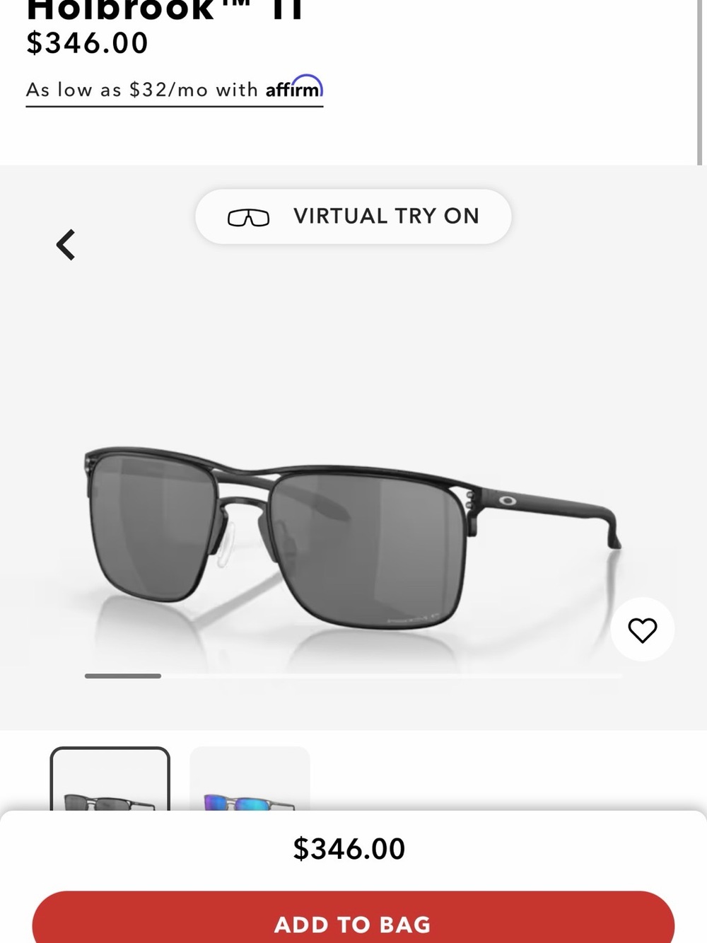 Oakley Sunglasses Holbrook II — Black